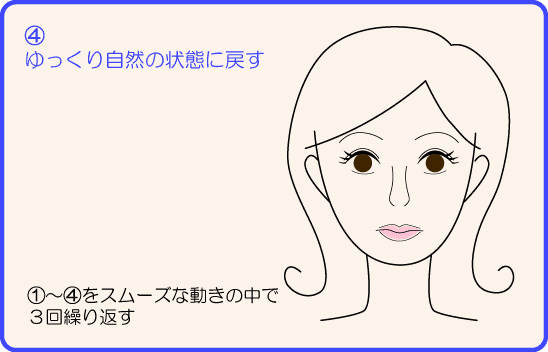 お顔の筋トレ 11 唇の形を整える