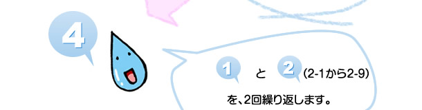 1 �� 2 ���A2��J��Ԃ��܂��B